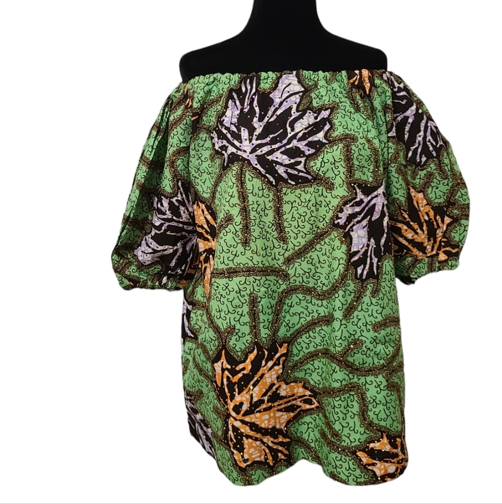 African print blouse
